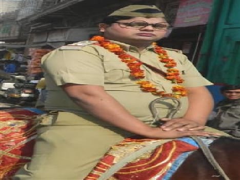 Netaji's procession in the city caused a splash
